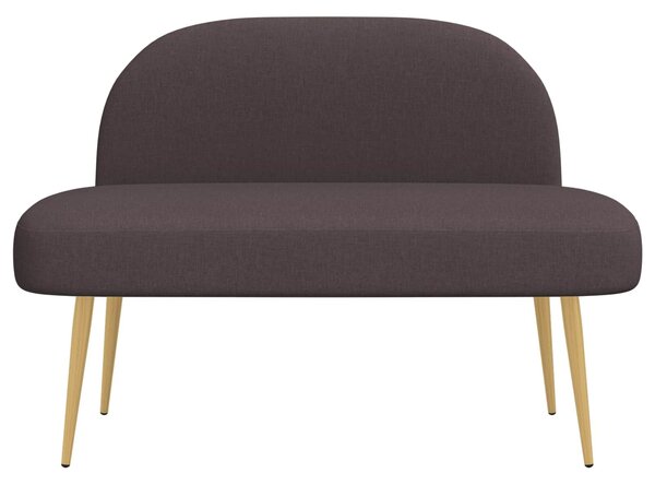 VidaXL Kárpitozott pad háttámlával sötétbarna 110 x 60 x 76 cm
