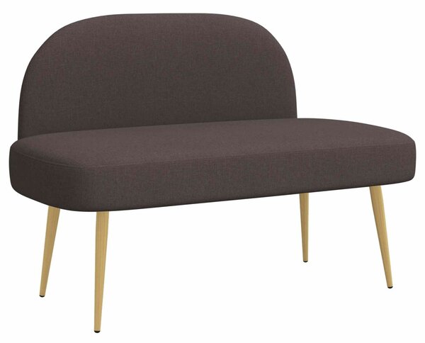 VidaXL Kárpitozott pad háttámlával sötétbarna 110 x 60 x 76 cm