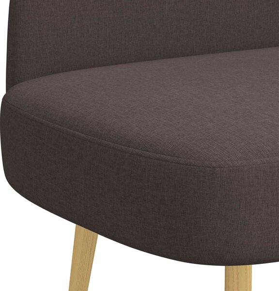 VidaXL Kárpitozott pad háttámlával sötétbarna 110 x 60 x 76 cm