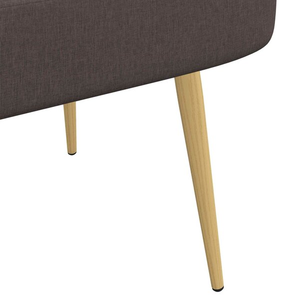 VidaXL Kárpitozott pad háttámlával sötétbarna 110 x 60 x 76 cm