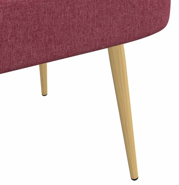 VidaXL Kárpitozott pad háttámlával bordó 110 x 60 x 76 cm