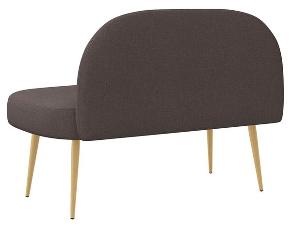 VidaXL Kárpitozott pad háttámlával sötétbarna 110 x 60 x 76 cm