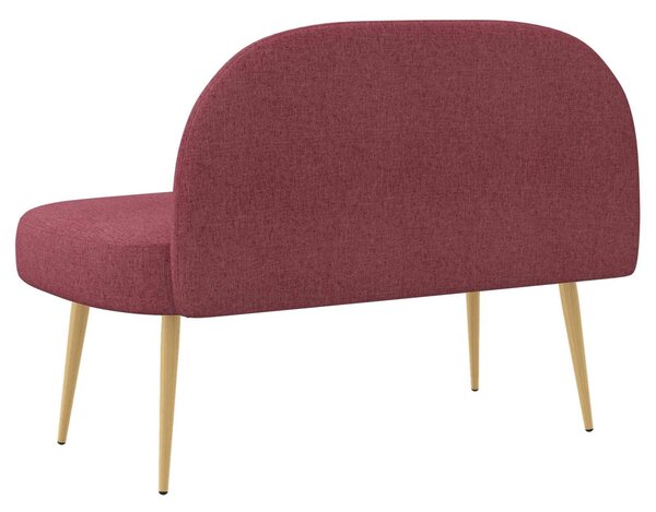 VidaXL Kárpitozott pad háttámlával bordó 110 x 60 x 76 cm