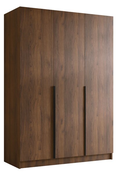 Gardróbszekrény Closico Decoron I, Laminált forgácslap, 215x150x58cm, Dió, Fekete