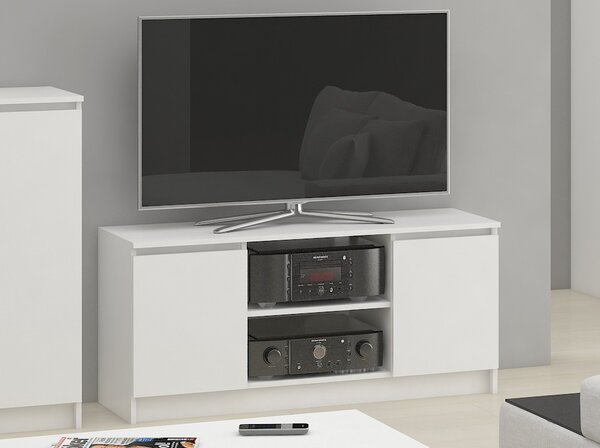 AKORD K140 Modern TV Szekrény Laminált Fehér