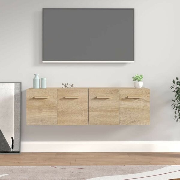 2 db sonoma tölgy színű szerelt fa faliszekrény 60x36,5x35 cm