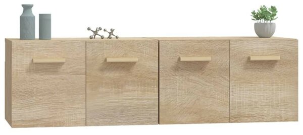 2 db sonoma tölgy színű szerelt fa faliszekrény 60x36,5x35 cm