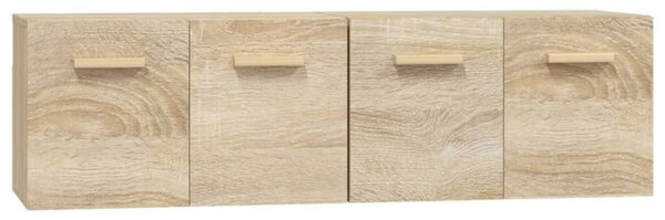2 db sonoma tölgy színű szerelt fa faliszekrény 60x36,5x35 cm