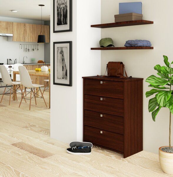 AKORD Klasszikus Billenő Ajtós Cipősszekrény Laminált Wenge 60cm