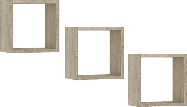 AKORD K Sonoma Tölgy Fali Polc Szett 25x25cm