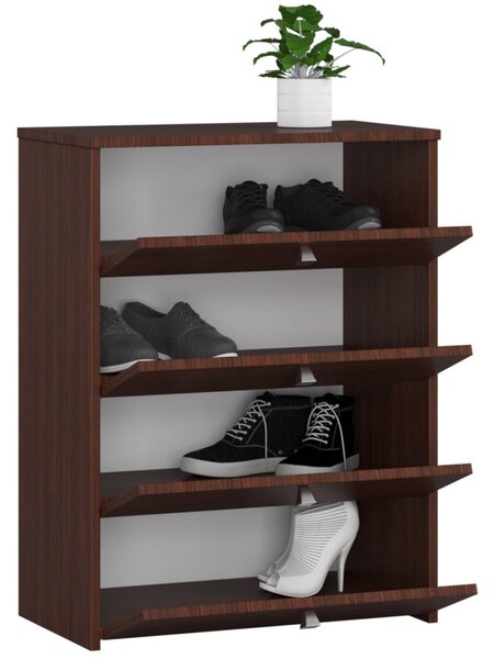 AKORD Klasszikus Billenő Ajtós Cipősszekrény Laminált Wenge 60cm