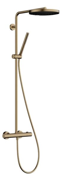 Hansgrohe Pulsify S Puro - Zuhanyszett termosztáttal, átmérő 26 cm, 1 vízsugár, csiszolt bronz 24222140