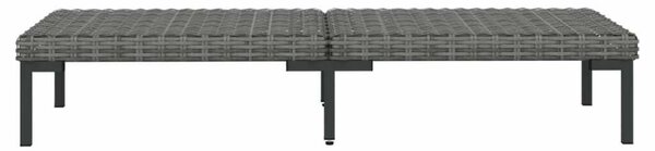 Polyrattan Kerti Bútorszett - 9 részes - Sötétszürke
