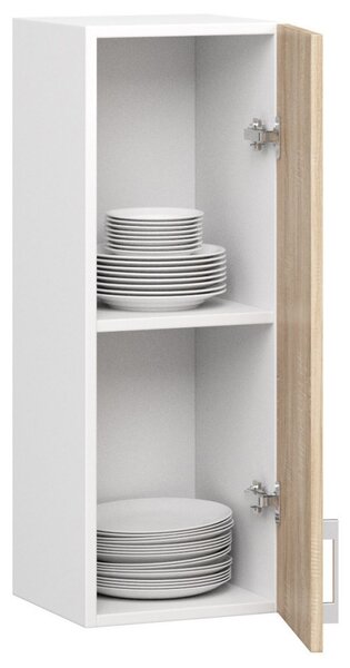 AKORD Lima Fali Konyhaszekrény Sonoma Tölgy-Fehér 30cm