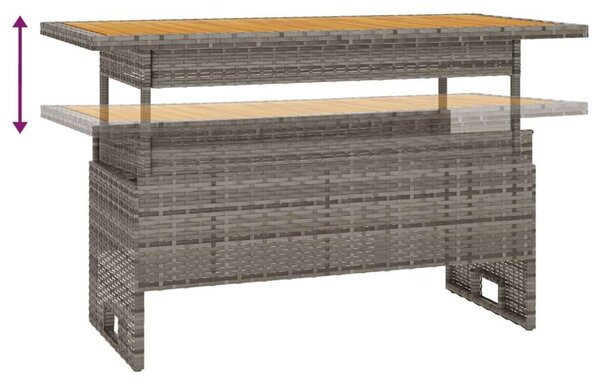 VidaXL 3 részes szürke polyrattan kerti ülőgarnitúra párnákkal