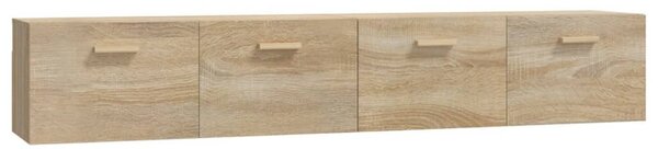 2 db sonoma tölgy színű szerelt fa faliszekrény 100x36,5x35 cm