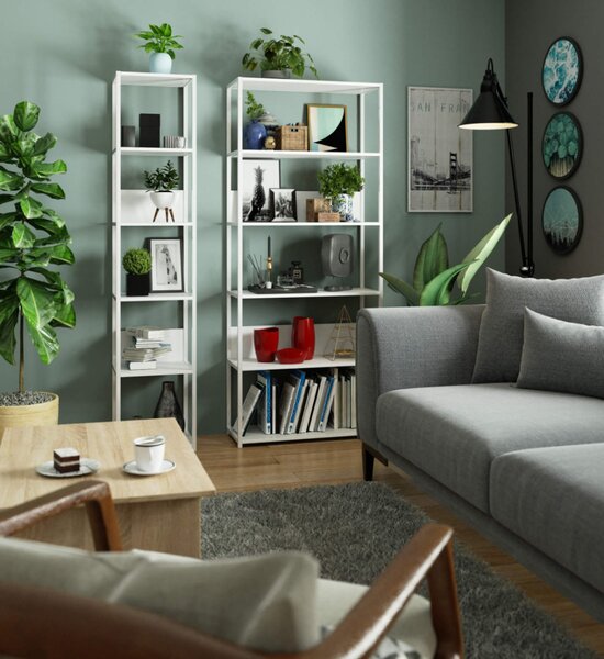 AKORD Loft 400 Fém Polcos Állvány Fehér