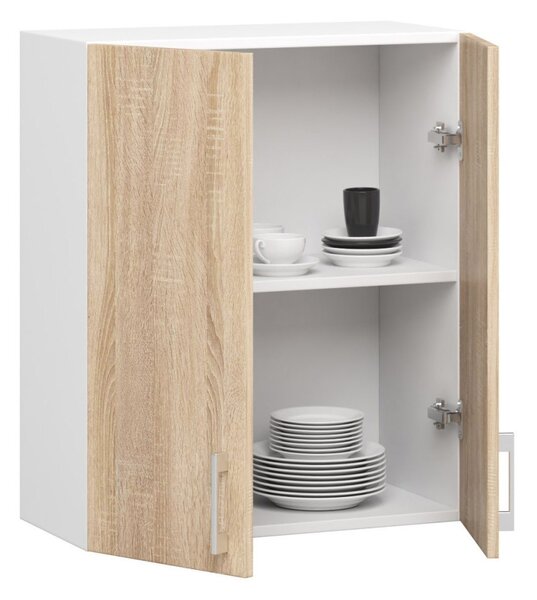 AKORD Lima W60 Faliszekrény Laminált Fehér-Sonoma Tölgy