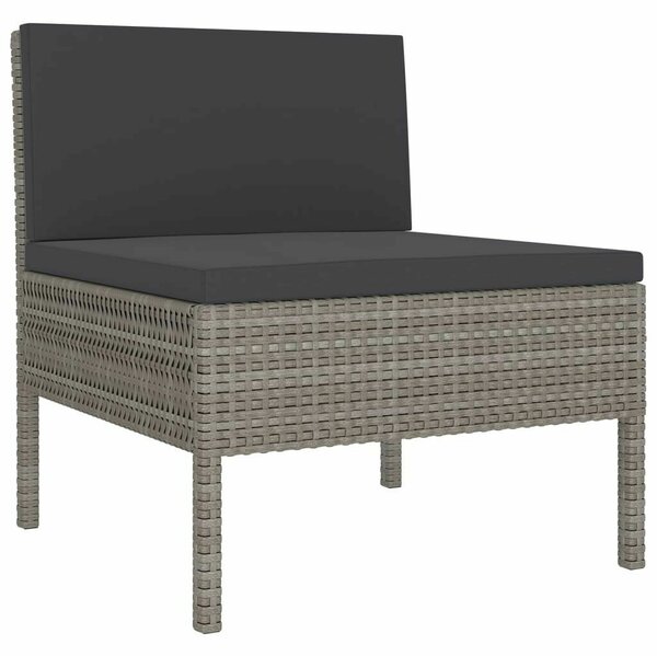 Polyrattan Kerti Ülőgarnitúra - 12 részes - Szürke