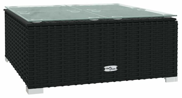 VidaXL Polyrattan Kerti Ülőgarnitúra - 9 részes - Fekete