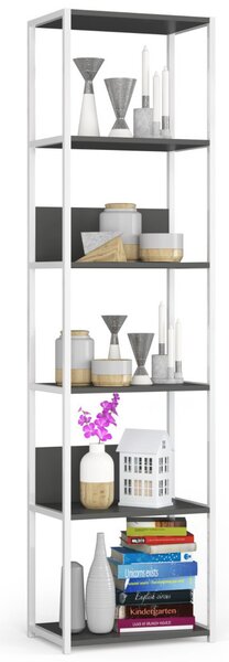 AKORD Loft 500 Fém Polcos Állvány Fehér/Szürke