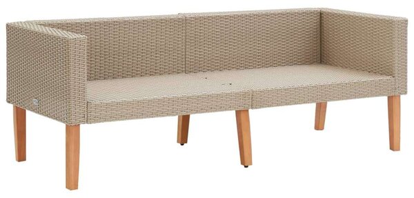 Polyrattan Kerti Ülőgarnitúra - 4 részes - Bézs
