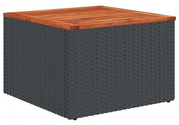 VidaXL 6 részes fekete polyrattan kerti ülőgarnitúra párnákkal