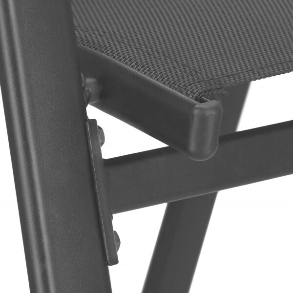 Springos fém kerti Szék 73x55,5x93cm 2db - Fekete