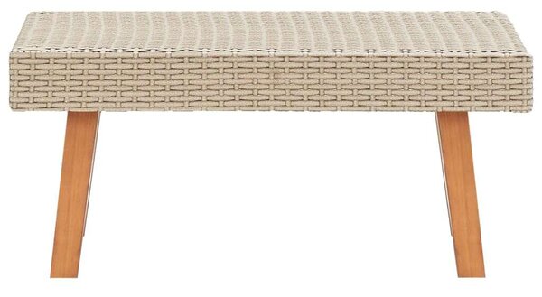 Polyrattan Kerti Ülőgarnitúra - 4 részes - Bézs