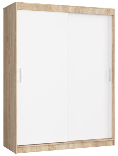 AKORD Mono CLP Tolóajtós Szekrény Sonoma Tölgy-Fehér 150cm