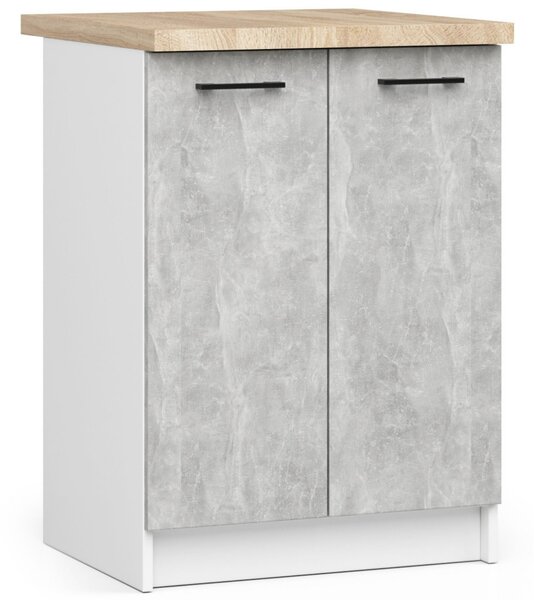 AKORD Oliwia 2.4 Konyhabútor Szett Fehér-Beton