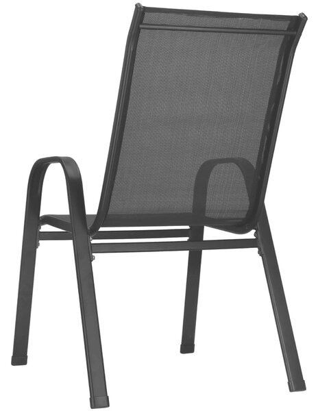 Springos fém kerti Szék 73x55.5x93cm - Fekete