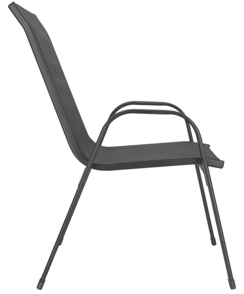 Springos fém kerti Szék 73x55.5x93cm - Fekete
