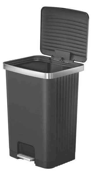 Lépcsős szemeteskosár, EKO, Hana 2, 70 liter, 1 rekesz, fekete