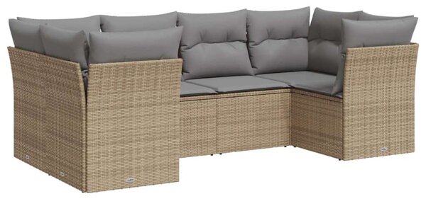 VidaXL Polyrattan Kerti Ülőgarnitúra - Bézs - 6 részes