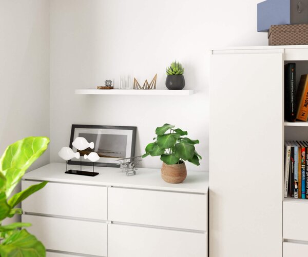 AKORD PS-4 80cm Fali Polc Laminált Fehér Matt
