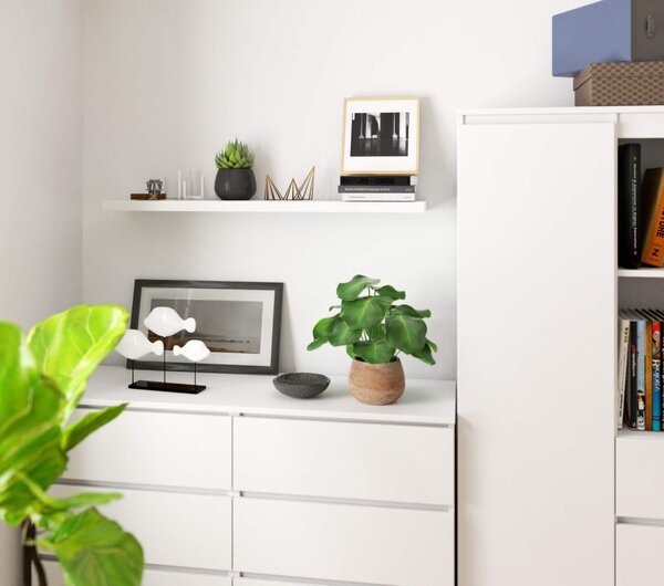 AKORD PS-5 Fali Polc 100cm Fehér Laminált