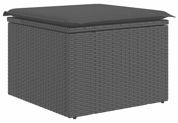 VidaXL Polyrattan Kerti Ülőgarnitúra - 7 részes - Fekete