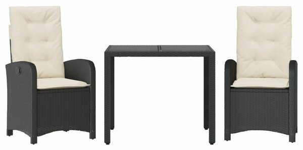VidaXL Polyrattan Kerti Étkezőgarnitúra - 3 részes