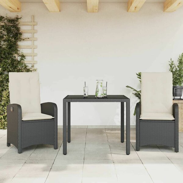 VidaXL Polyrattan Kerti Étkezőgarnitúra - 3 részes