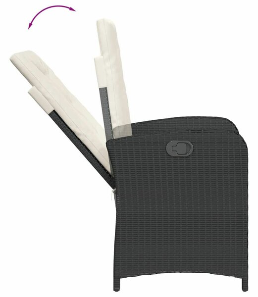 VidaXL Polyrattan Kerti Étkezőgarnitúra - 3 részes