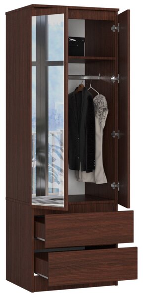 AKORD Star Tükrös Ruhásszekrény Wenge 60cm