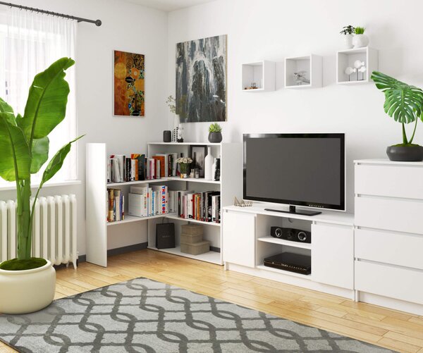 AKORD TWIST Mini állítható polcos szekrény fehér laminált