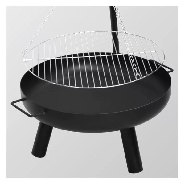 GREGMAN Roast Kerti tűzrakóhely grillel 2 az 1-ben, fekete