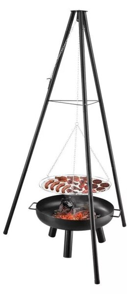 GREGMAN Roast Kerti tűzrakóhely grillel 2 az 1-ben, fekete