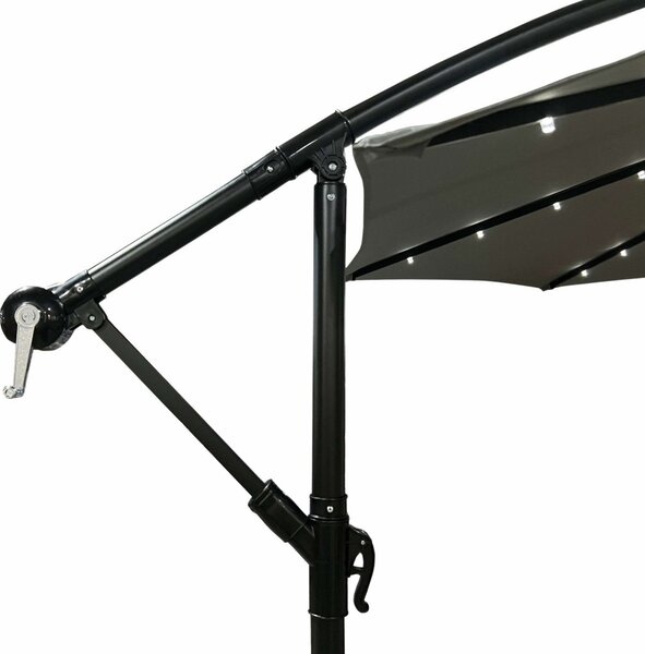 Fancy Garden MILIN LED Világítású Világosszürke Kerti Napernyő