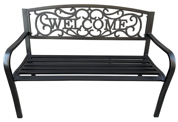 Fancy Garden Irys Welcome Fém Kerti Pad Fekete