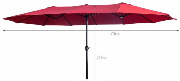 Fancy Garden TILIA Kerti Napernyő Poliészter Piros UV-álló