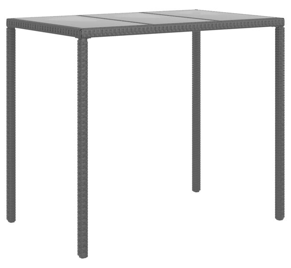 6 részes fekete polyrattan kerti ülőgarnitúra párnákkal
