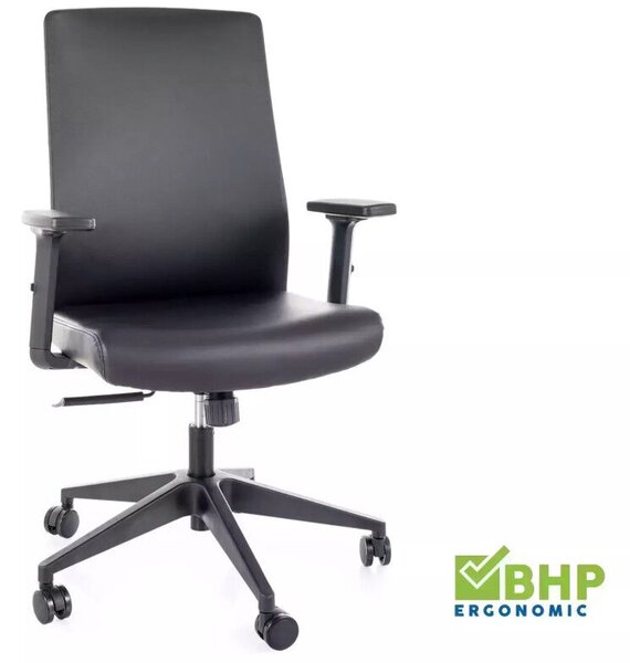 Q-085 ergonomikus forgószék fekete műbőr multiblock mechanizmussal